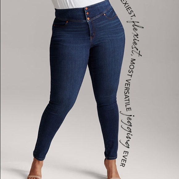 Lane Bryant Denim - Lane Bryant High Rise 3-Button Jegging - 18P